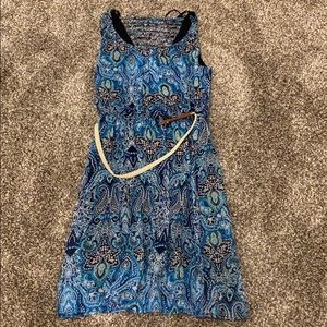 Size 4, shades of blue with cute belt dress